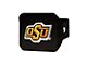 Hitch Cover with Oklahoma State University Logo; Orange (Universal; Some Adaptation May Be Required)