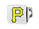Hitch Cover with Pittsburgh Pirates Logo; Chrome (Universal; Some Adaptation May Be Required)