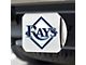 Hitch Cover with Tampa Bay Rays Logo; Chrome (Universal; Some Adaptation May Be Required)