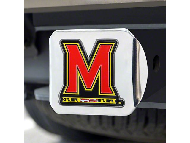 Hitch Cover with University of Maryland Logo; Chrome (Universal; Some Adaptation May Be Required)