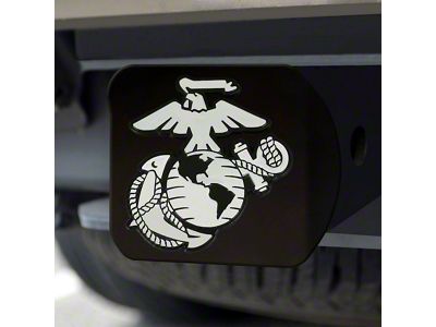 Hitch Cover with U.S. Marines Logo; Red (Universal; Some Adaptation May Be Required)