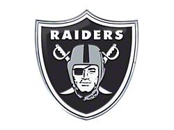 Las Vegas Raiders Embossed Emblem; Black (Universal; Some Adaptation May Be Required)