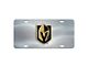 License Plate with Vegas Golden Knights Logo; Stainless Steel (Universal; Some Adaptation May Be Required)