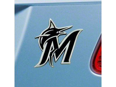 Miami Marlins Emblem; Chrome (Universal; Some Adaptation May Be Required)