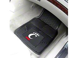 Vinyl Front Floor Mats with University of Cincinnati Logo; Black (Universal; Some Adaptation May Be Required)