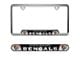 Embossed License Plate Frame with Cincinnati Bengals Logo; Black (Universal; Some Adaptation May Be Required)