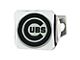 Hitch Cover with Chicago Cubs Logo; Chrome (Universal; Some Adaptation May Be Required)