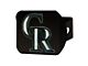 Hitch Cover with Colorado Rockies Logo; Black (Universal; Some Adaptation May Be Required)