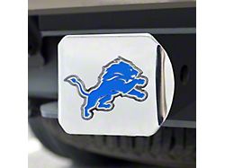 Hitch Cover with Detroit Lions Logo; Blue (Universal; Some Adaptation May Be Required)