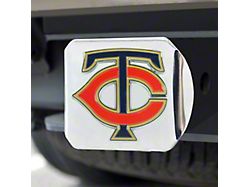 Hitch Cover with Minnesota Twins Logo; Chrome (Universal; Some Adaptation May Be Required)