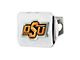 Hitch Cover with Oklahoma State University Logo; Chrome (Universal; Some Adaptation May Be Required)