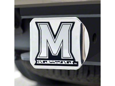Hitch Cover with University of Maryland Logo; Chrome (Universal; Some Adaptation May Be Required)