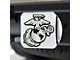 Hitch Cover with U.S. Marines Logo; Chrome (Universal; Some Adaptation May Be Required)