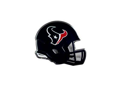 Houston Texans Embossed Helmet Emblem; Blue and Red (Universal; Some Adaptation May Be Required)