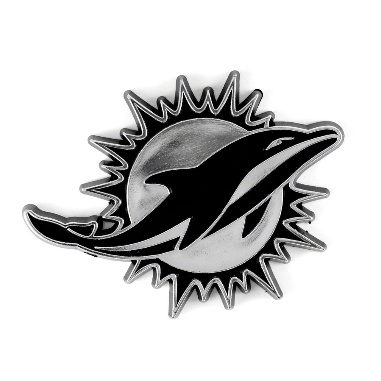 Miami Dolphins Hitch Cover Chrome Emblem 3D Logo Pride main image 0