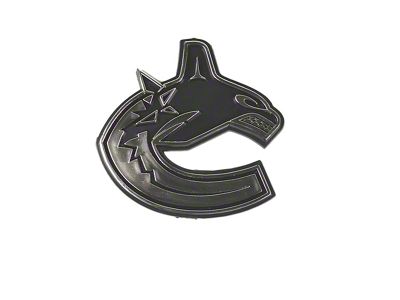 Vancouver Canucks Molded Emblem; Chrome (Universal; Some Adaptation May Be Required)