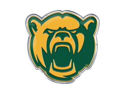 Baylor University Embossed Emblem; Green and Yellow (Universal; Some Adaptation May Be Required)