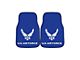 Carpet Front Floor Mats with U.S. Air Force Logo; Blue (Universal; Some Adaptation May Be Required)