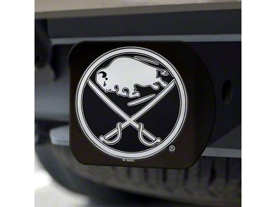 Hitch Cover with Buffalo Sabres Logo; Navy (Universal; Some Adaptation May Be Required)