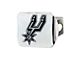 Hitch Cover with San Antonio Spurs Logo; Chrome (Universal; Some Adaptation May Be Required)