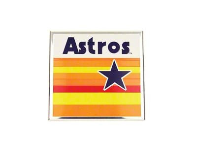 Houston Astros Embossed Emblem; Yellow and Orange (Universal; Some Adaptation May Be Required)