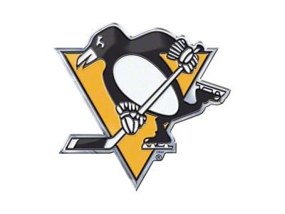 Pittsburgh Penguins Embossed Emblem; Yellow and Black (Universal; Some Adaptation May Be Required)