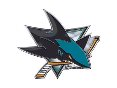 San Jose Sharks Embossed Emblem; Teal (Universal; Some Adaptation May Be Required)