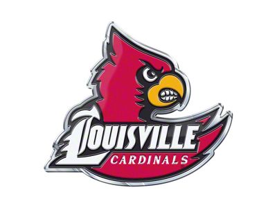 University of Louisville Embossed Emblem; Red (Universal; Some Adaptation May Be Required)