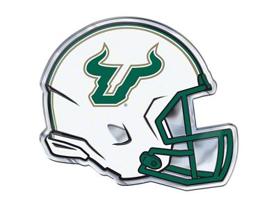 University of South Florida Embossed Helmet Emblem; Green (Universal; Some Adaptation May Be Required)