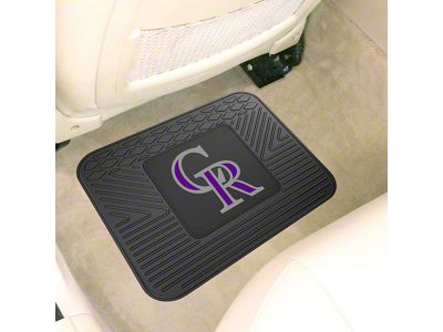 Utility Mat with Colorado Rockies Logo; Black (Universal; Some Adaptation May Be Required)