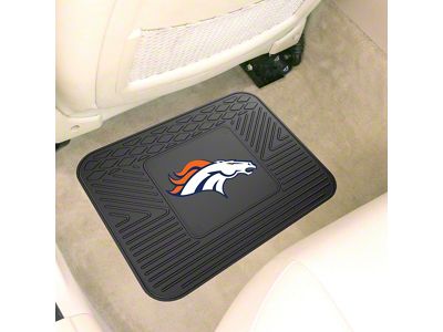 Utility Mat with Denver Broncos Logo; Black (Universal; Some Adaptation May Be Required)