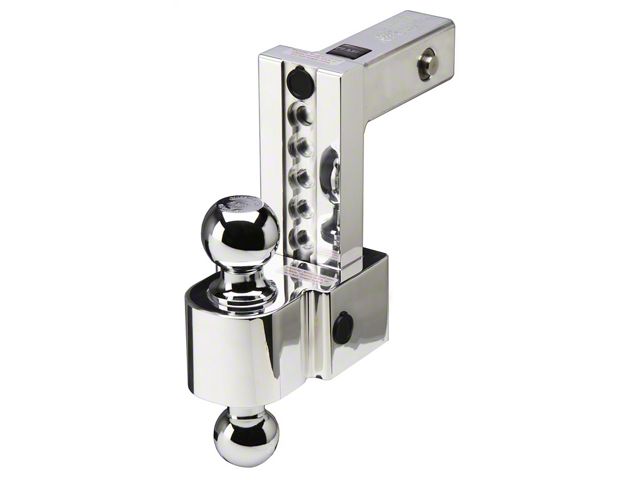 FLASH ALBM Series 2-Inch Receiver Hitch Adjustable Ball Mount with 2-Inch and 2-5/16-Inch Stainless Ball; 6-Inch Drop (Universal; Some Adaptation May Be Required)