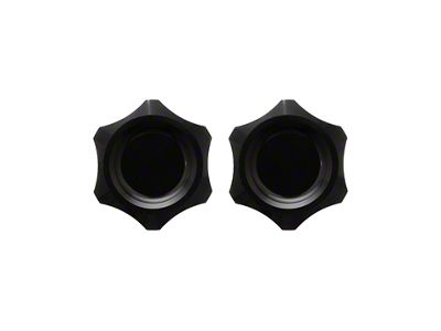 Fathouse Performance Billet AC Line Cap Kit; Black (17-25 F-150 Raptor)