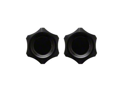 Fathouse Performance Billet AC Line Cap Kit; Black (17-24 F-150 Raptor)