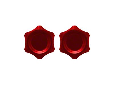 Fathouse Performance Billet AC Line Cap Kit; Red (17-25 F-150 Raptor)