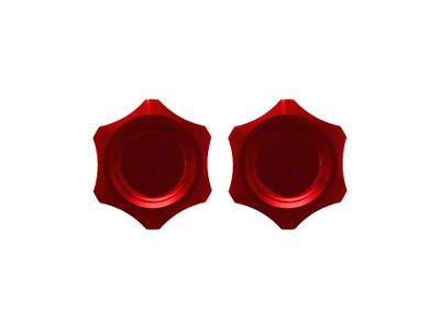 Fathouse Performance Billet AC Line Cap Kit; Red (17-24 F-150 Raptor)