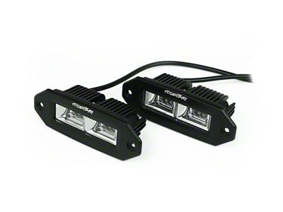 FCKLightBars LP-4 Flush Mount 7-Inch LED Light Pods; Flood Beam (Universal; Some Adaptation May Be Required)