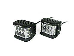 FCKLightBars Side Liner 3x4-Inch LED Light Pods; Wide Spread Beam (Universal; Some Adaptation May Be Required)