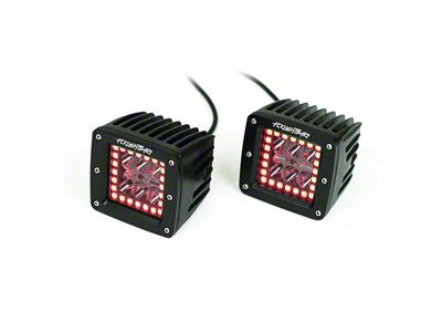 FCKLightBars RGB High-Output 3-Inch LED Light Pods with Wireless RF Remote; Flood/Spot Beam (Universal; Some Adaptation May Be Required)