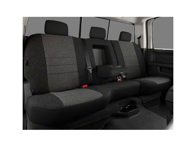 Custom Fit Tweed Rear Seat Cover; Charcoal (02-08 RAM 1500 w/ Bench Seat)