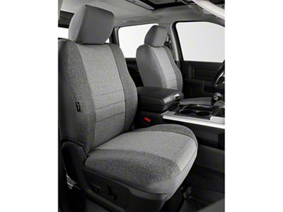 Fia Custom Fit Tweed Front Seat Covers; Gray (14-18 Sierra 1500 w/ Bucket Seats)