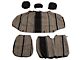 Custom Fit Saddle Blanket Rear 60/40 Seat Cover; Black (11-14 F-150 SuperCab, SuperCrew)