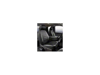 Fia Custom Fit Leatherlite Front Seat Covers; Black (15-19 Sierra 2500 HD w/ Bench Seat)