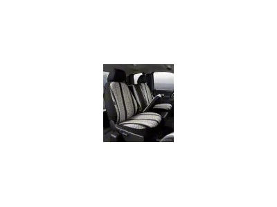 Fia Custom Fit Saddle Blanket Front Seat Cover; Black (07-14 Sierra 2500 HD w/ Bench Seat)