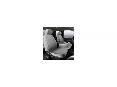 Fia Custom Fit Solid Saddle Blanket Rear Seat Cover; Gray (15-19 Sierra 2500 HD Double Cab, Crew Cab)