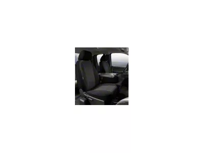 Fia Custom Fit Tweed Front Seat Cover; Charcoal (07-14 Sierra 2500 HD w/ Bench Seat)