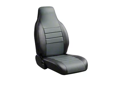 Fia Custom Fit Neoprene Front Seat Covers; Gray (15-19 Sierra 3500 HD w/ Bucket Seats)