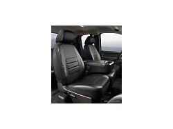 Fia LeatherLite Series Front Seat Covers; Black (20-26 Sierra 3500 HD w/ Bench Seat)