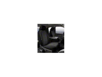 Fia Custom Fit Tweed Front Seat Covers; Charcoal (07-14 Silverado 2500 HD w/ Bucket Seats)