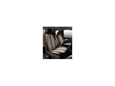 Fia Custom Fit Saddle Blanket Front Seat Cover; Brown (15-19 Silverado 3500 HD w/ Bench Seat)